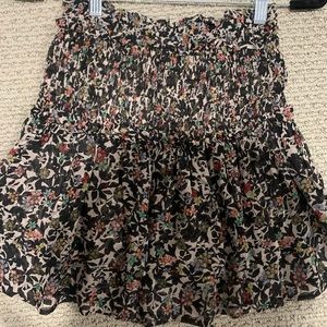 Zara ruffled floral skirt/skort
